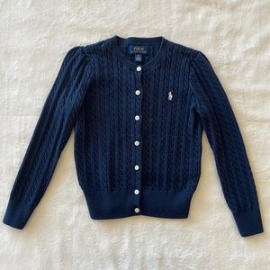Polo knit cardigan